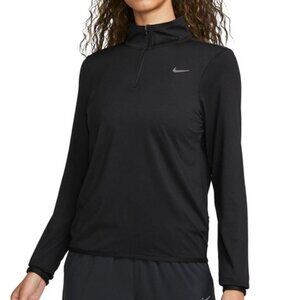 NWT Nike Swift Women's Long Sleeve 1/4 Zip Activewear Black Size M $70 9C214